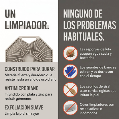 Exfoliante de Silicona Antimicrobiana